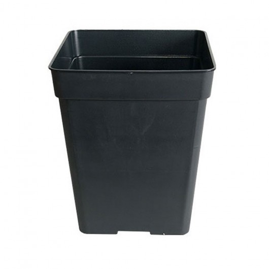 Maceta cuadrada 18 x 18 x 25,5 (5,5L) Negra