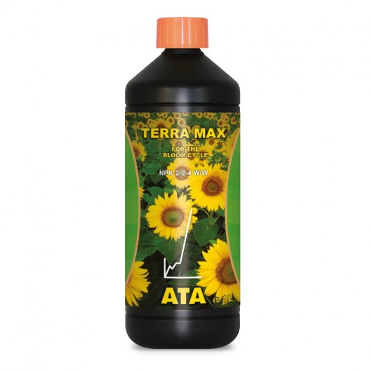 Botella color negro con flores amarillas